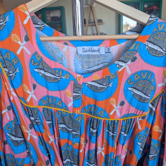 Rachel Antonoff Claudia Dress in Caviar Stripe Print - Picture 3 of 3